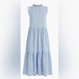 Jcrew seersucker tiered dress size 10